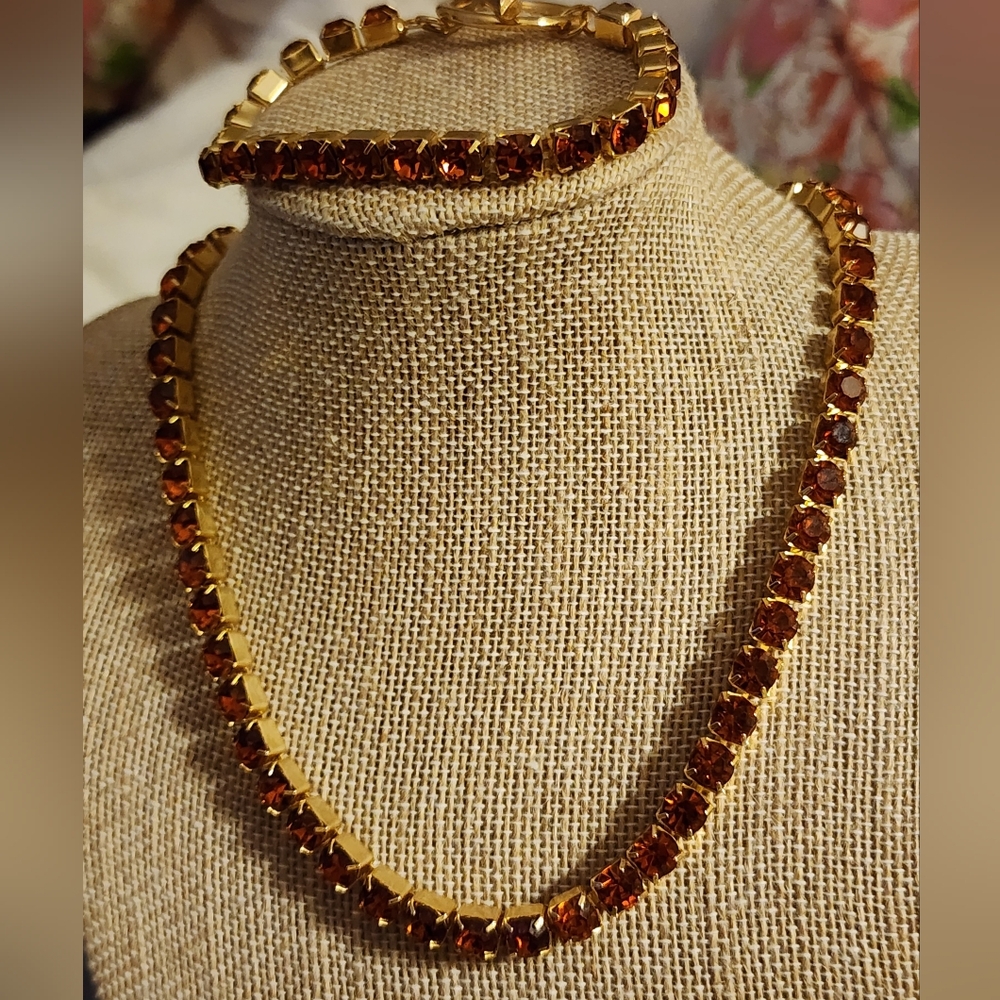 Vintage Swarovski Necklace and Bracelet Set